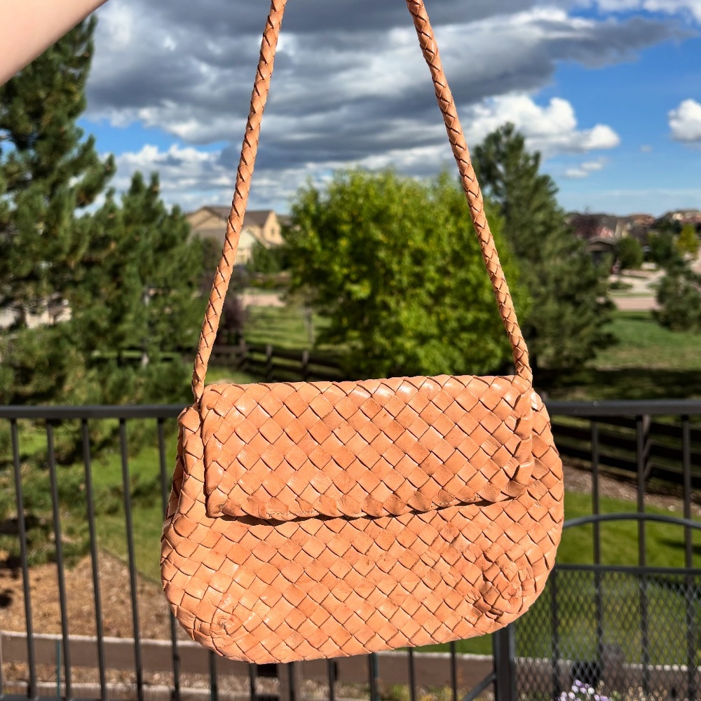 Loeffler Randall Billie Woven Leather Shoulder Bag